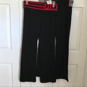 VS Pink yoga pants size L- 2 pair